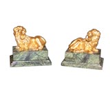 A Pair of Gilt Bronze Paperweights