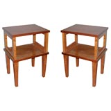 Pair Elm Burl Night Stands