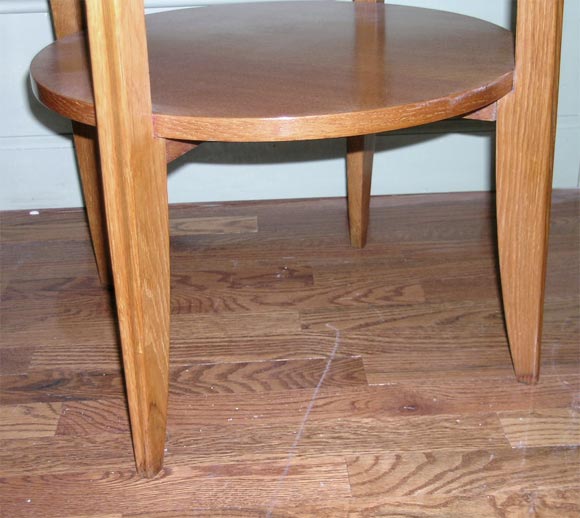 Wood French 1930's Oak Side Table