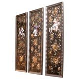 Verr Eglomise Rococo Style Painted Panels