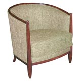 Art Deco Barrel-Back Bergere