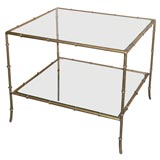 Faux bamboo Two tier table Faux bamboo Two tier table