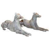 Regal pair of Architectural Greyhounds