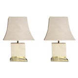 Ivory Lacquer Lamps by Mahey