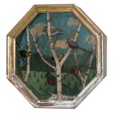 folk art bird shadow box