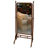 Standing Faux Bamboo Cheval Mirror