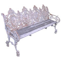 19th Century Cast Iron "Four Seasons" Bench