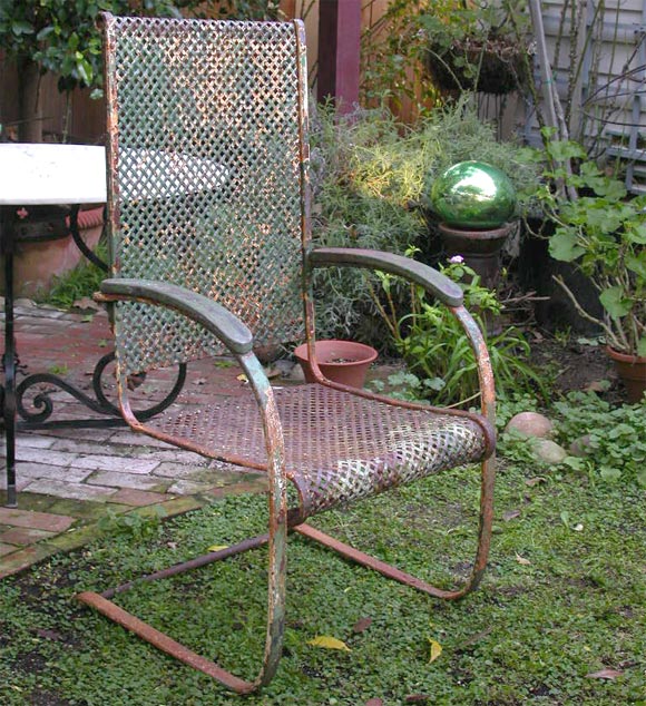 1930's metal lawn chairs