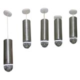5 Danish Stainless Steel Glass Pendant Lights 3
