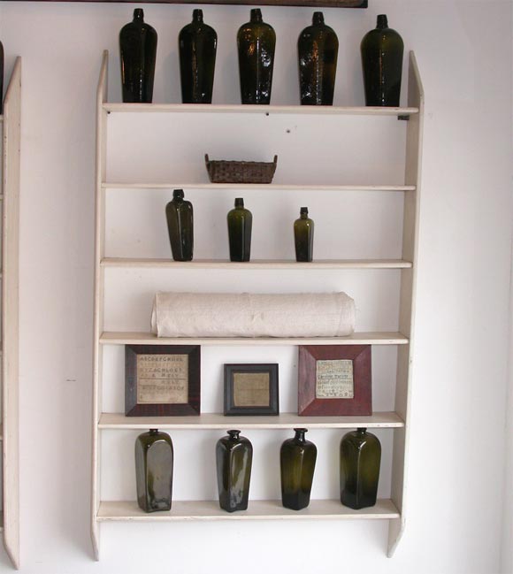 pair of 19th century painted book shelves