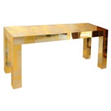 Paul Evans Brass & Chrome Console