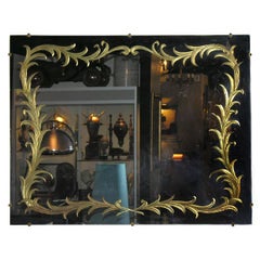 French 1940s Verre Eglomise Mirror
