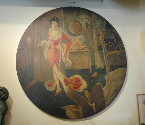 1933 Chicago Worlds Fair Oil Painting - Frankie and Johnny