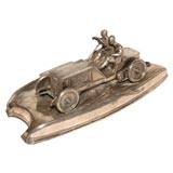 1920's Race Car Inkwell Sculpture