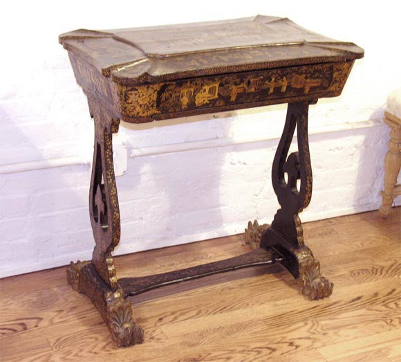 Chinoiserie Lacquered Work Table
