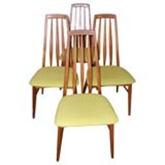 Set of Four Danish Modern Teak Dining Room Chairs 4