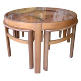 Glass Topped Nested Coffee Table