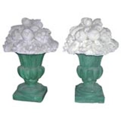 Pair of Cast Stone Fruit Baskets 3