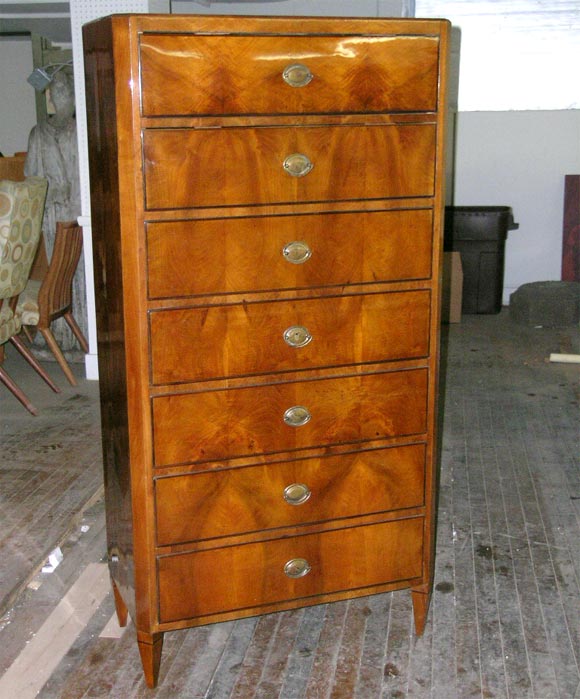 Biedermeier tall chest.
