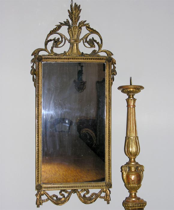 Gilt Wood Mirror in Neoclassic Taste