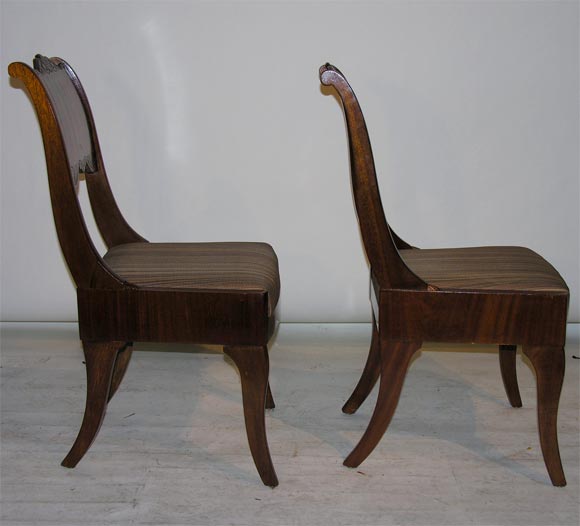 Set Of Eight 19th Century Russian Neoclassic Chairs For Sale 3