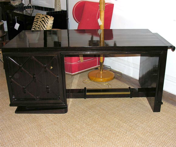 Dark mahogany pedestal desk