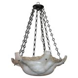 Alabaster bowl chandelier