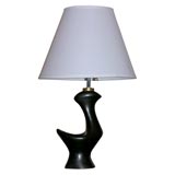 Great French pottery table lamp