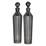 Pair of deco crystal decanters.