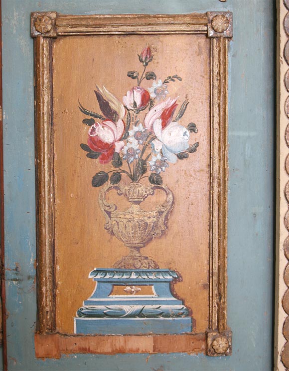 Painted and Carved Petite Armoire