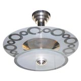 Machine Age Etched Design Chandelier