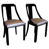 Set of Six 1940's Skyscraper Style Dining Chairs