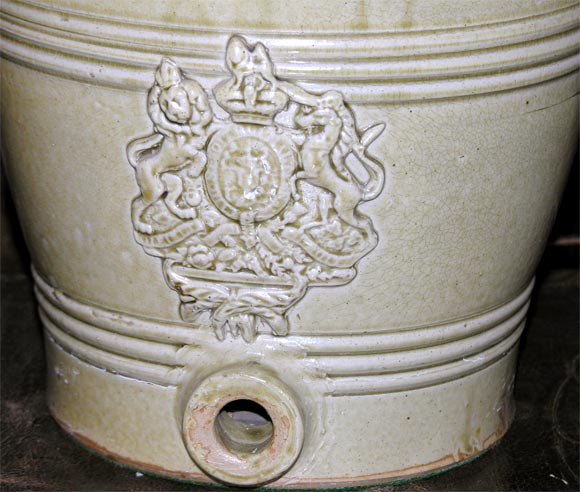 19th Century Pair of 19th c. English Salt-Glaze Doulton Tavern Barrels