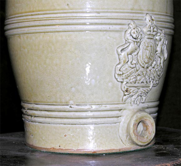 Pottery Pair of 19th c. English Salt-Glaze Doulton Tavern Barrels