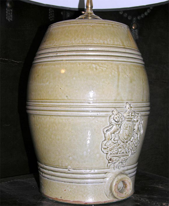 Pair of 19th c. English Salt-Glaze Doulton Tavern Barrels 1