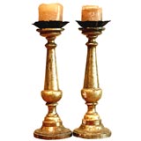 Pair giltwood candlesticks