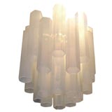 Italian opaline tubular light fixture