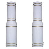 large milk glass sconces