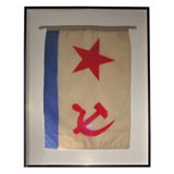 Framed Soviet Naval Flags