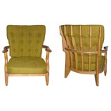 Robert Guillerme for Votre Maison, oak frame finger back chairs