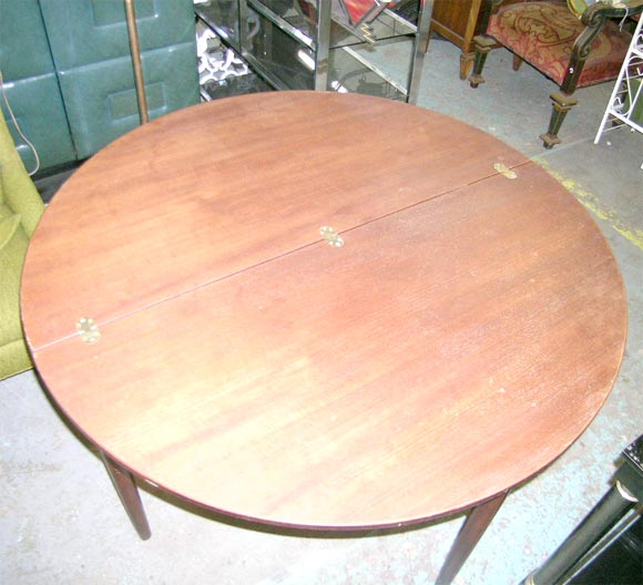 Danish Round  Gateleg Table /  Demi Lune Console Frem Rojle 1