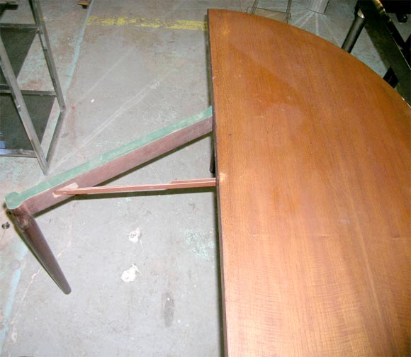 Danish Round  Gateleg Table /  Demi Lune Console Frem Rojle 2