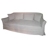 Belgian sofa covered in washable linen slipcover