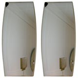 Pair of Large Modern Brass Mirrors