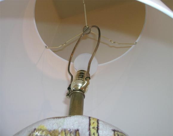 Pair of Ceramic Table Lamps by Guido Gambone 2