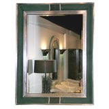 Mirror with Elephant, Shagreen, & Ivory by Karl Springer