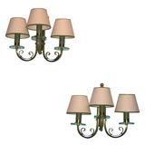 Pair of  French 3-Arm Sconces