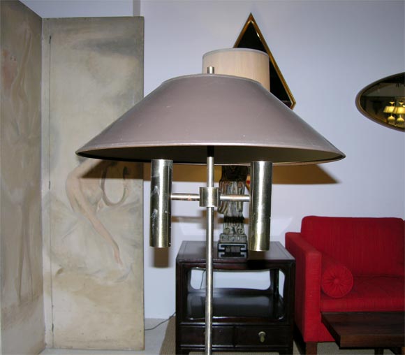 American Bronze Patinated Floor Lamp by Kovacs For Sale
