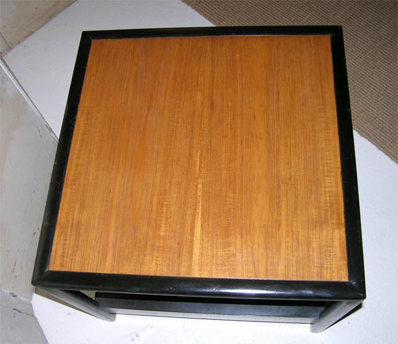 Teak American 'New World' Square Lamp Tables by Michael Taylor for Baker Furniture For Sale