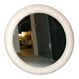 Tessellated Bone Frame Super Size Round Mirror by Karl Springer